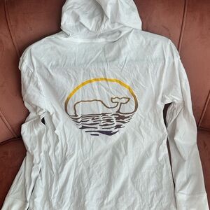 Vineyard Vines White Hoodie with Blue Logo